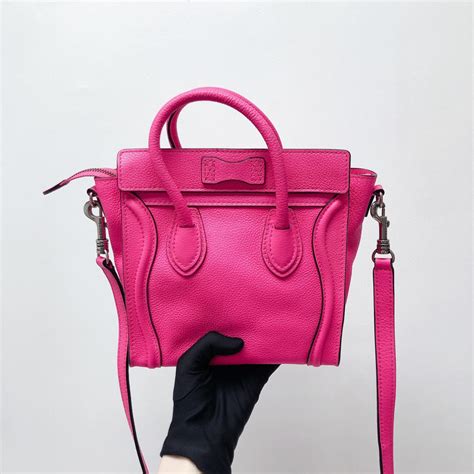 celine nano luggage tote bag|Celine Nano Luggage Tote Fuchsia – Bag Religion.